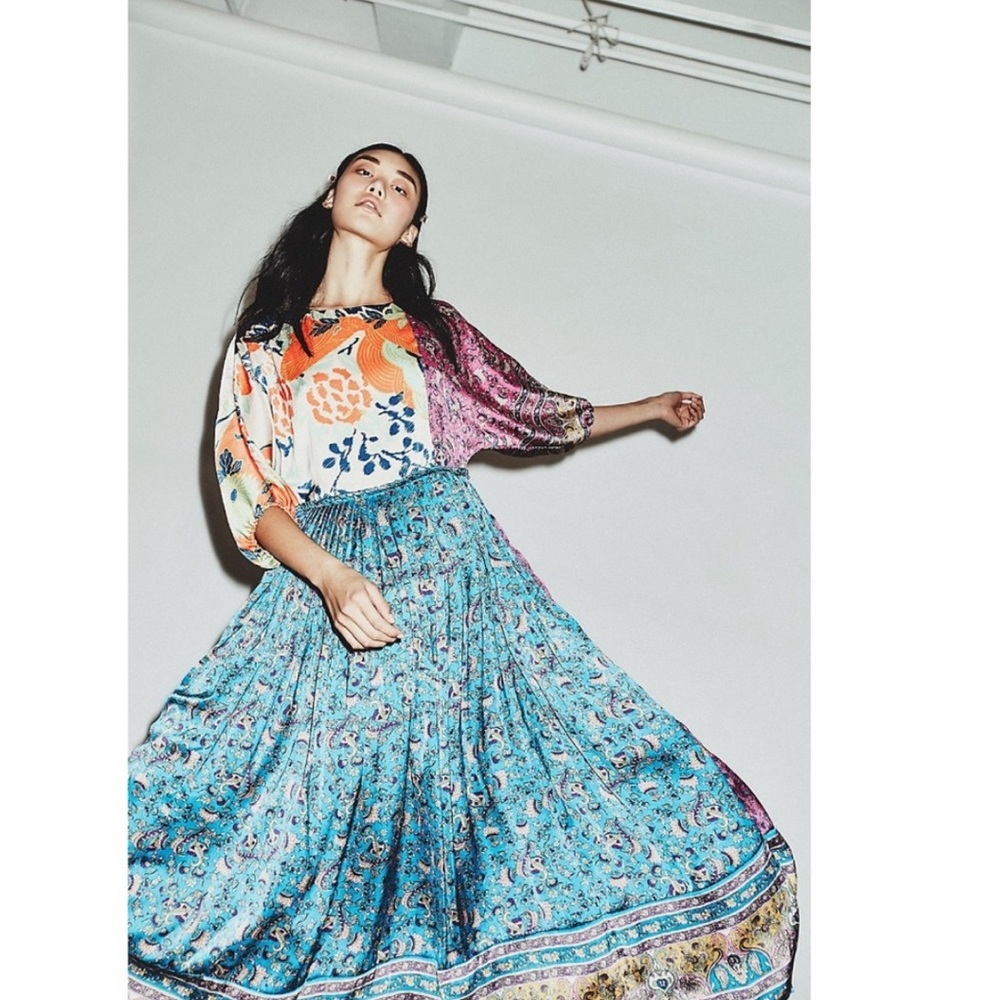 Free People Open Back Mixed Pattern Maxi Dress - Picture 4 of 4